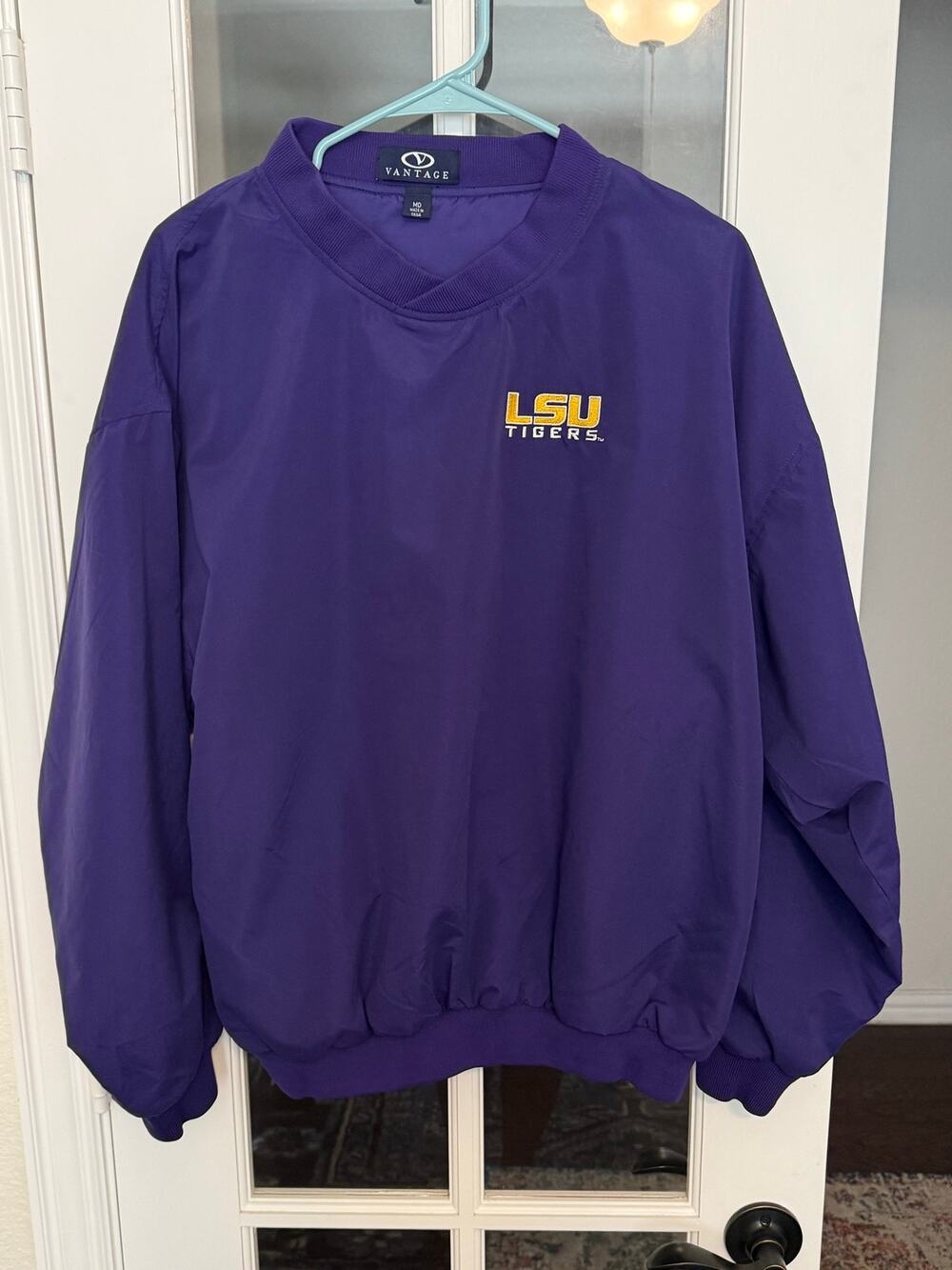 Vintage Vantage LSU Tigers Purple Pullover Windbreaker Jacket Men’s M